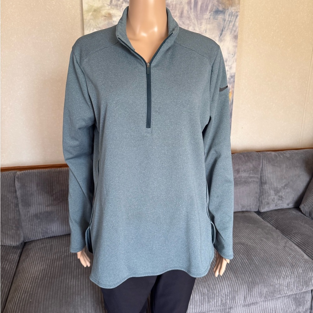 Nike Women's Blue Quarter-Zip Pullover